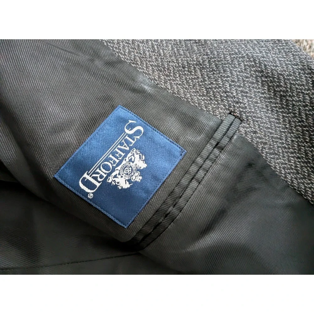 Stafford Herringbone Wool Cashmere Blazer‎ Suit Jacket 44R South Africa Made